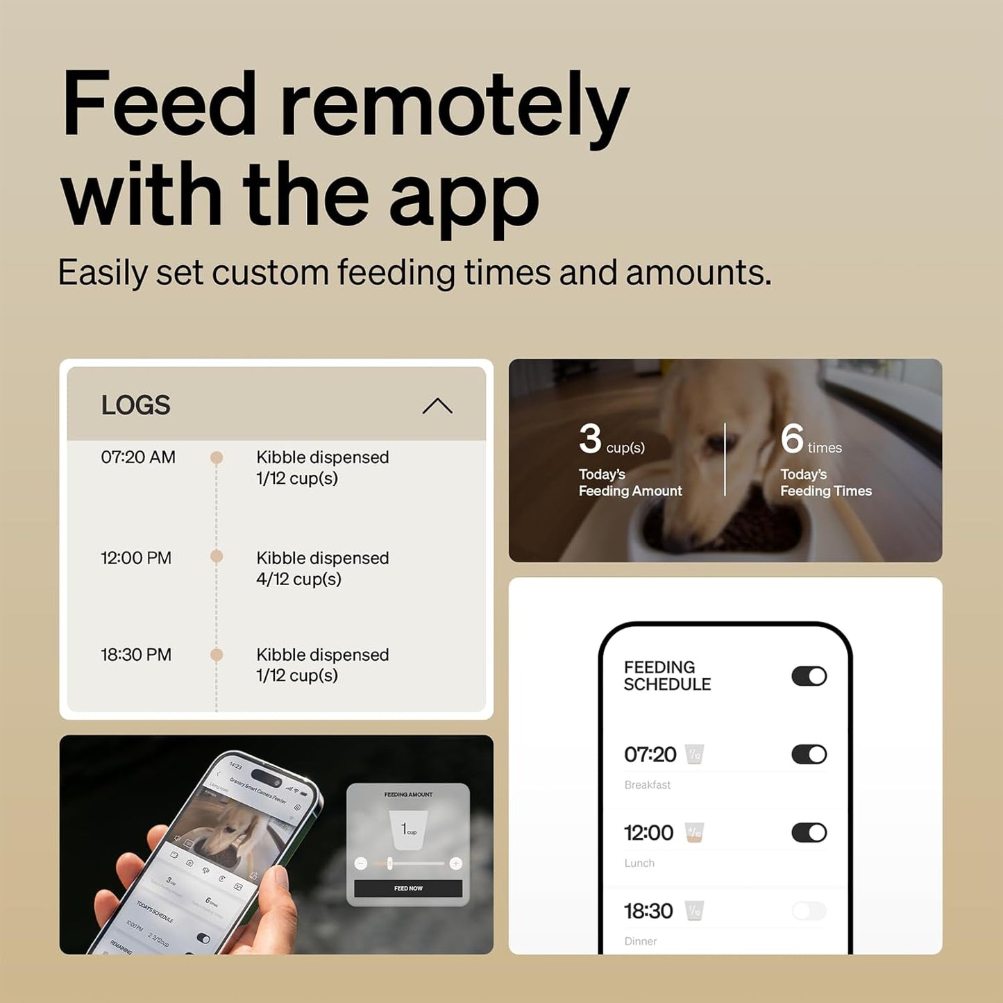 PETLIBRO Automatic Cat Feeder with Camera, 1080P HD Video with Night Vision, 5G WiFi Pet Feeder with 2-Way Audio, Low Food & Blockage Sensor, Motion & Sound Alerts for Cat & Dog Single Tray