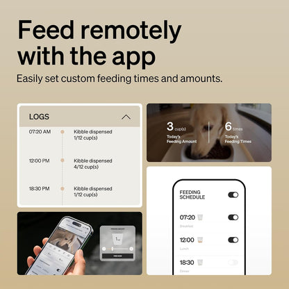 PETLIBRO Automatic Cat Feeder with Camera, 1080P HD Video with Night Vision, 5G WiFi Pet Feeder with 2-Way Audio, Low Food & Blockage Sensor, Motion & Sound Alerts for Cat & Dog Single Tray