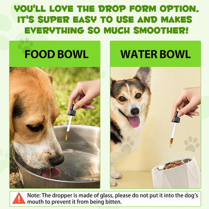 Liquid Dog Probiotic,Natural 3 in 1 Probiotic for Dogs, Dog Digestive Support,Gut Health Support,Help with Diarrhea,Gas and Bloating,Dog Herbal Supplements- 60ml