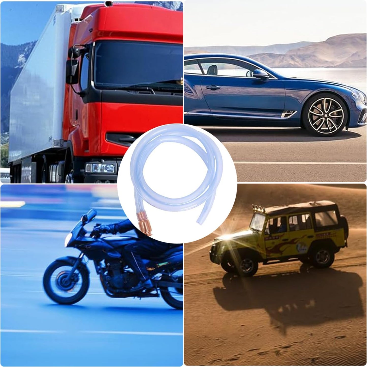 TAODAN 1 Set Vibrating Screen Siphon Pump 1/2 Inch Copper Valve Siphon Hose Aquarium Water Changer Car Oil Extractor Suitable for Gasoline Petroleum Diesel Fuel Liquids