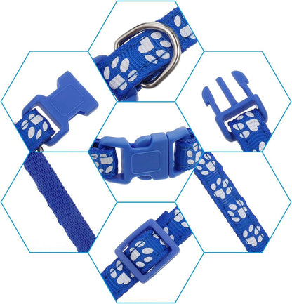 12 Pack Puppy Collars for Litter, Adjustable Puppy ID Collars Soft Nylon Whelping Collars for Newborn Litter Pets