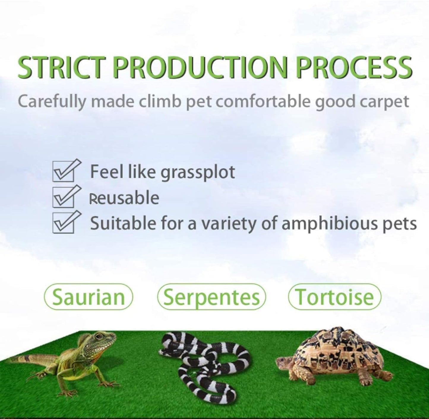 Tfwadmx Reptile Carpet, 2 Pack of Bearded Dragon Mat Terrarium Substrate Liner Bedding for Snake Turtle Lizard Geckos Hermit Crabs (24'' X 16'')