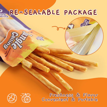 Jungle Calling Collagen Sticks for Dogs, Chicken Flavored Chews, Long Lasting Rawhide Alternative Treats for Small Medium Dog, Healthy Chew Bones, 5 Inch 10.6 oz