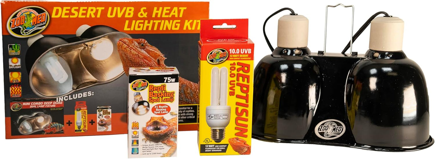 Zoo Med Desert UVB & Heat Lighting Dual Kit