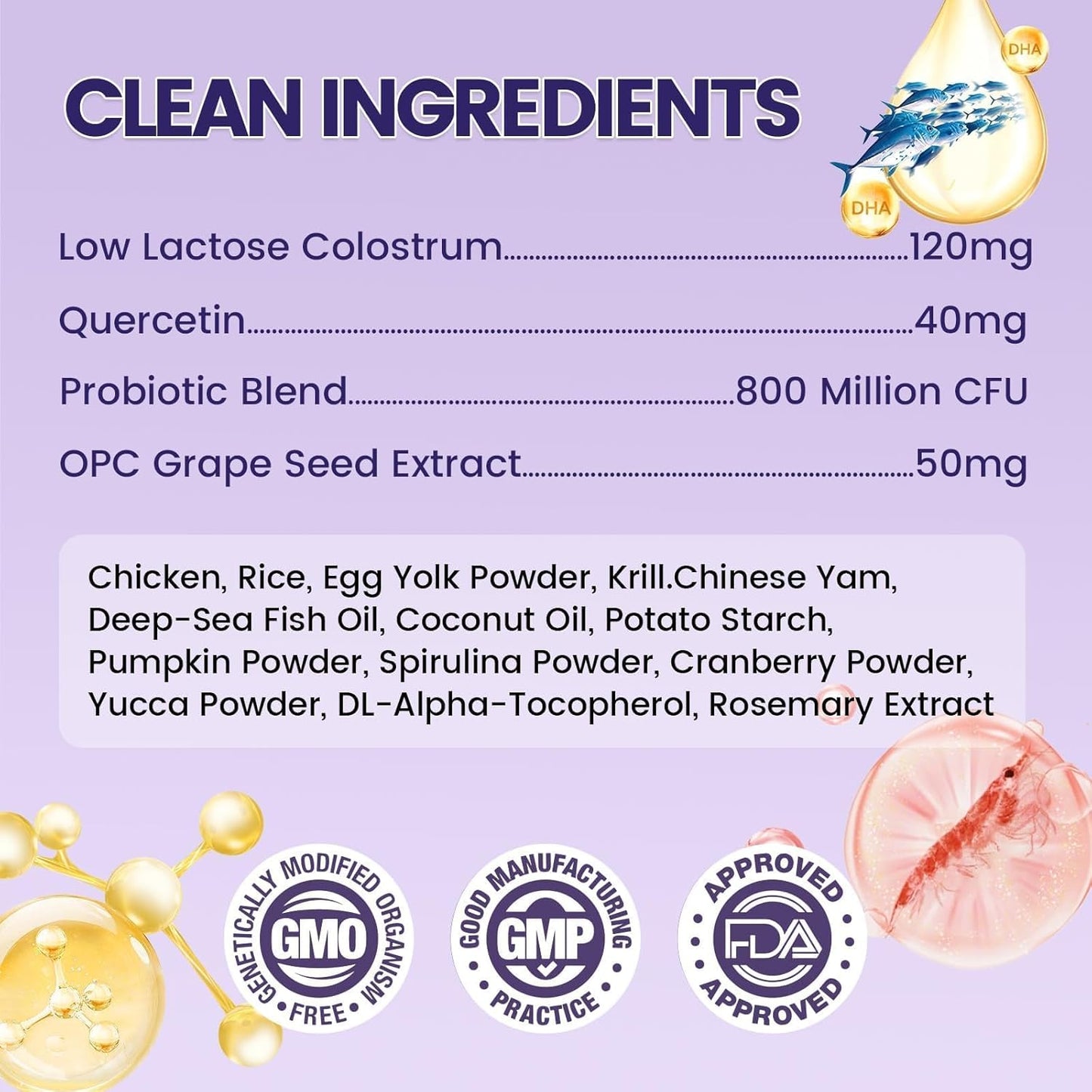 Cat Allergy Relief for Cats with Probiotics & Fish Oil - 500 Crunchy & Creamy Chews for Itchy Skin, Seasonal Allergies, Immune, Skin & Coat Support - with Omega 3 for All Breeds & Ages - Krill Flavor