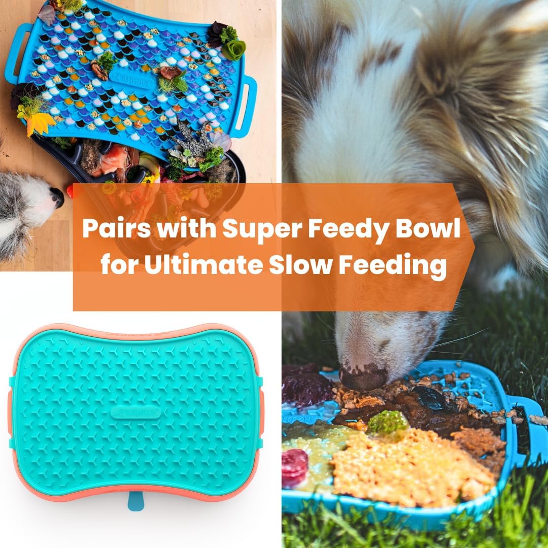 Marley Reversible Lick Mat. Reversible Dog Lick Mat. Lick Mat for Dogs. Premium Food-Grade Silicone Slow Feeder Dog Feeding Mat Non-Slip Design Dog Treat Mat