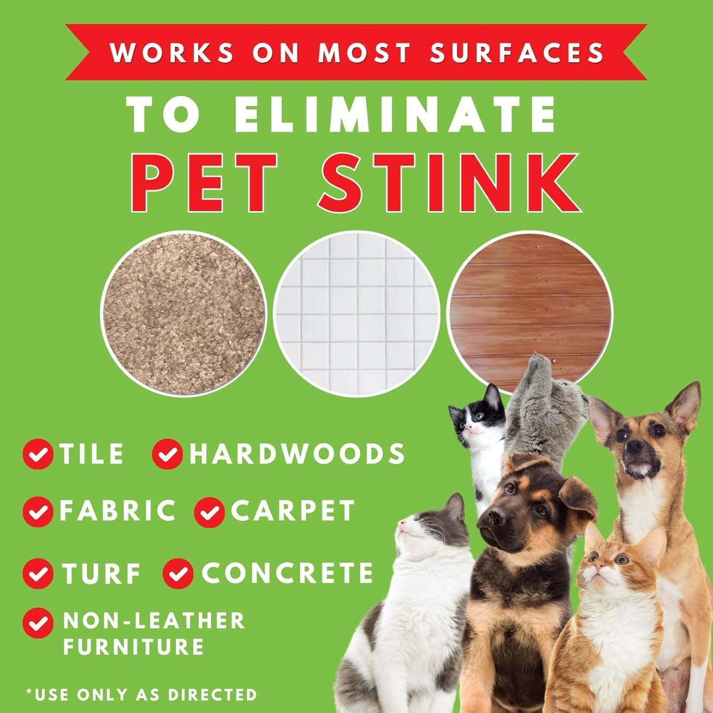 Show Out Odor Control & Urine Smell Remover - Eliminates Odors from Dog, Pet, Horse, Cat, Trailers, Carpet and Homes - Makes 2.5 Gallons of Spray. Pee Odor Destroyer, Eliminator & Enzyme Cleaner