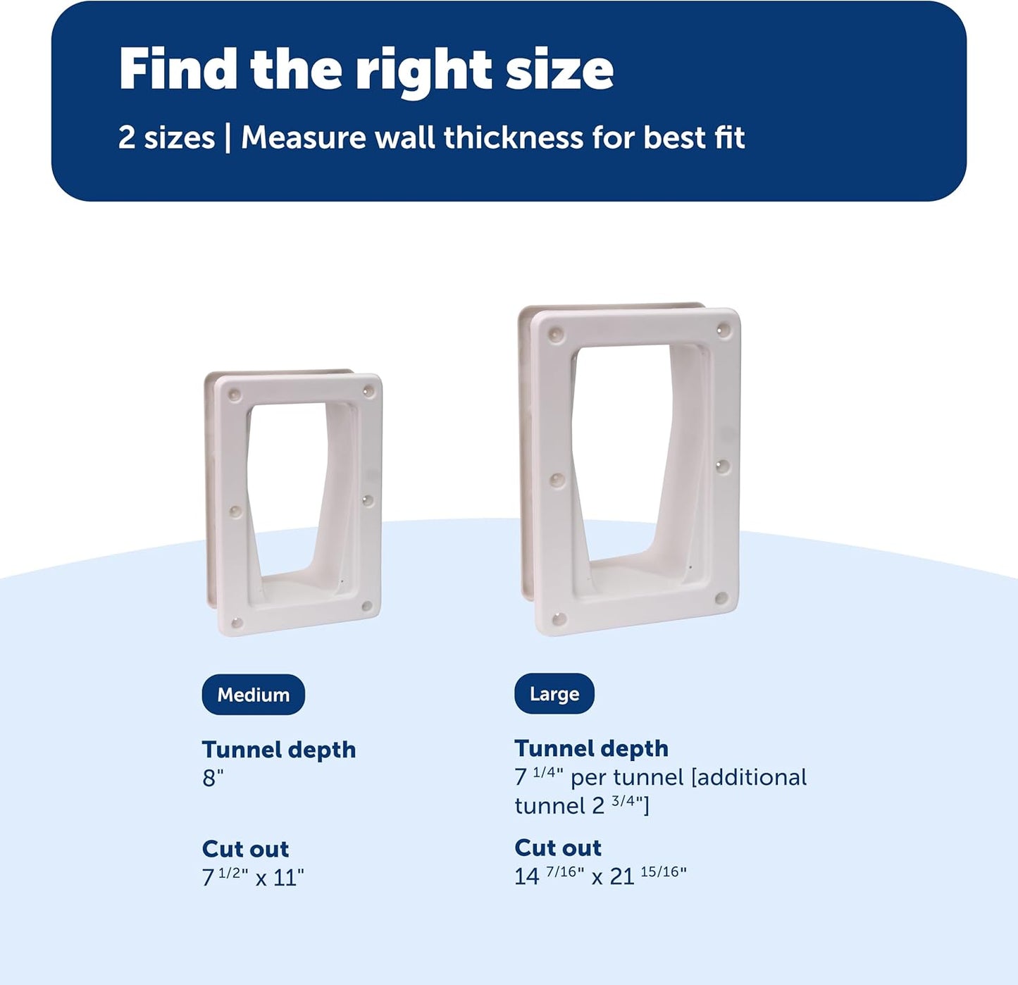 PetSafe Electronic Pet Door Wall Conversion Kit - Easy Installation - Telescoping Installation - Adjustable Entry Frame - Durable Wall Door Passage Kit