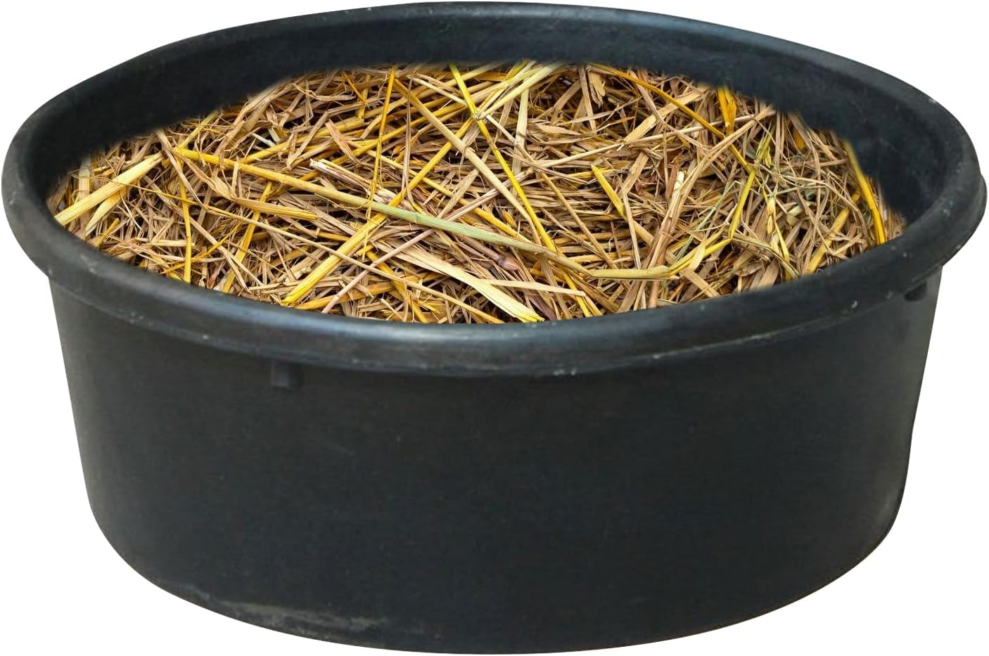 Horse Feed Pan, 4L Rubber Animal Feed Bowl, Water Trough Food Container for Dog Cat Duck Chicken Small Animal Ranch Farm Outdoor