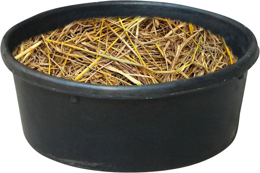 Horse Feed Pan, 4L Rubber Animal Feed Bowl, Water Trough Food Container for Dog Cat Duck Chicken Small Animal Ranch Farm Outdoor