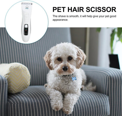 Hemoton Electric Pet Hair Clipper for Dogs Cats Rechargeable Grooming Tool Safe Hair Trimmer with Cleaning Brush and Position Comb Accessories for Pet Grooming at Home
