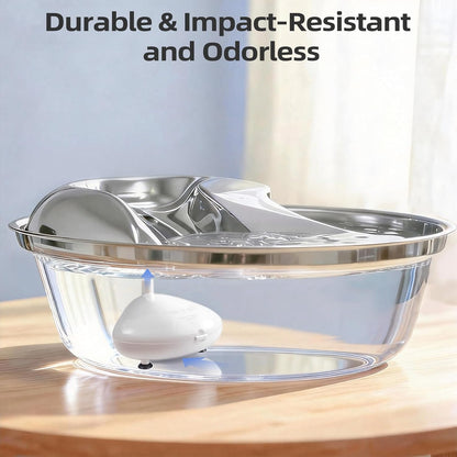Pet Fountain Filter Housing Replacement, Compatible with Stainless Steel Pet Water Fountains, Universal Filter Accessory for Dogs & Cats, Easy-Clean, Durable & Rust-Resistant (Fits L Filters)