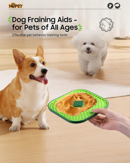 HOPET Licking Mat for Dogs Crate, Interactive Large 7.1" Size Lick Mats for Boredom Relief & Anxiety Reduction, Soft & Safe Peanut Butter Lick Pad for Training(Square-Shaped)