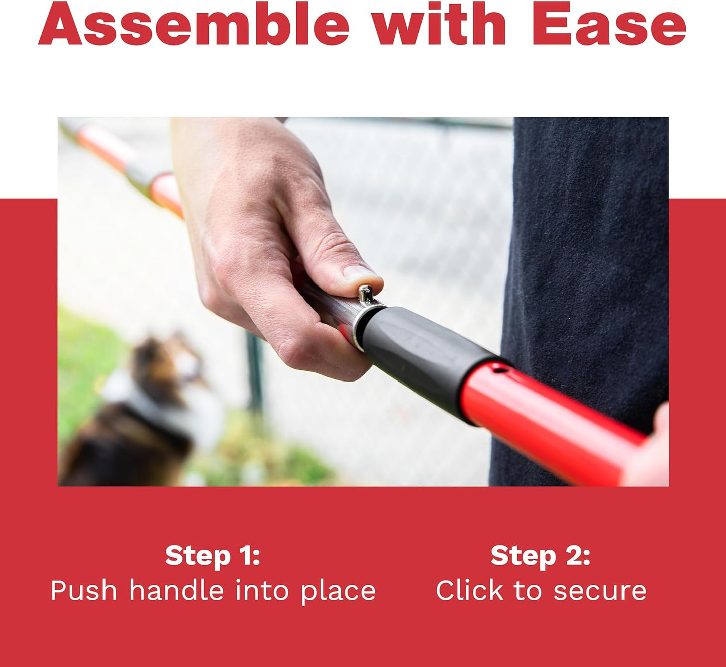 Pooper Scooper for Large Dogs, Small Dogs and Horses, Metal Poop Scooper Set with Long Handle Rake, Spade and Tray for Yard, Grass, Dirt or Gravel, Heavy Duty Aluminum Poop Picker Upper