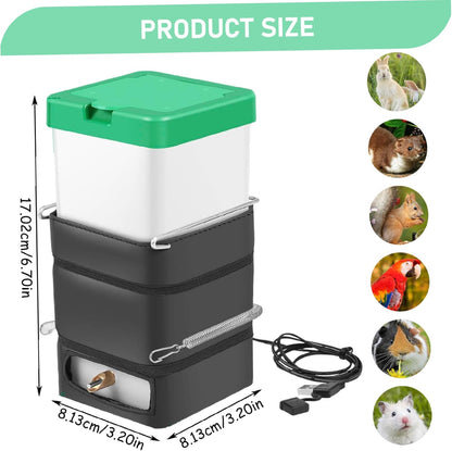 1Set Heated Rabbit Water Bottle 35OZ No Drip Heated Water Bottle for Rabbits Animal USB Powered Rabbit Outdoor for Hamster Guinea Pigs Birds