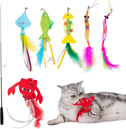 Best Pet Supplies Catify Fluffy Fish Cat Toy – Soft Plush Catnip Toy for Indoor Cats & Kittens, Crinkly Tail & Feather Details, Lightweight for Batting & Carrying, Durable & Pet-Safe Fabric