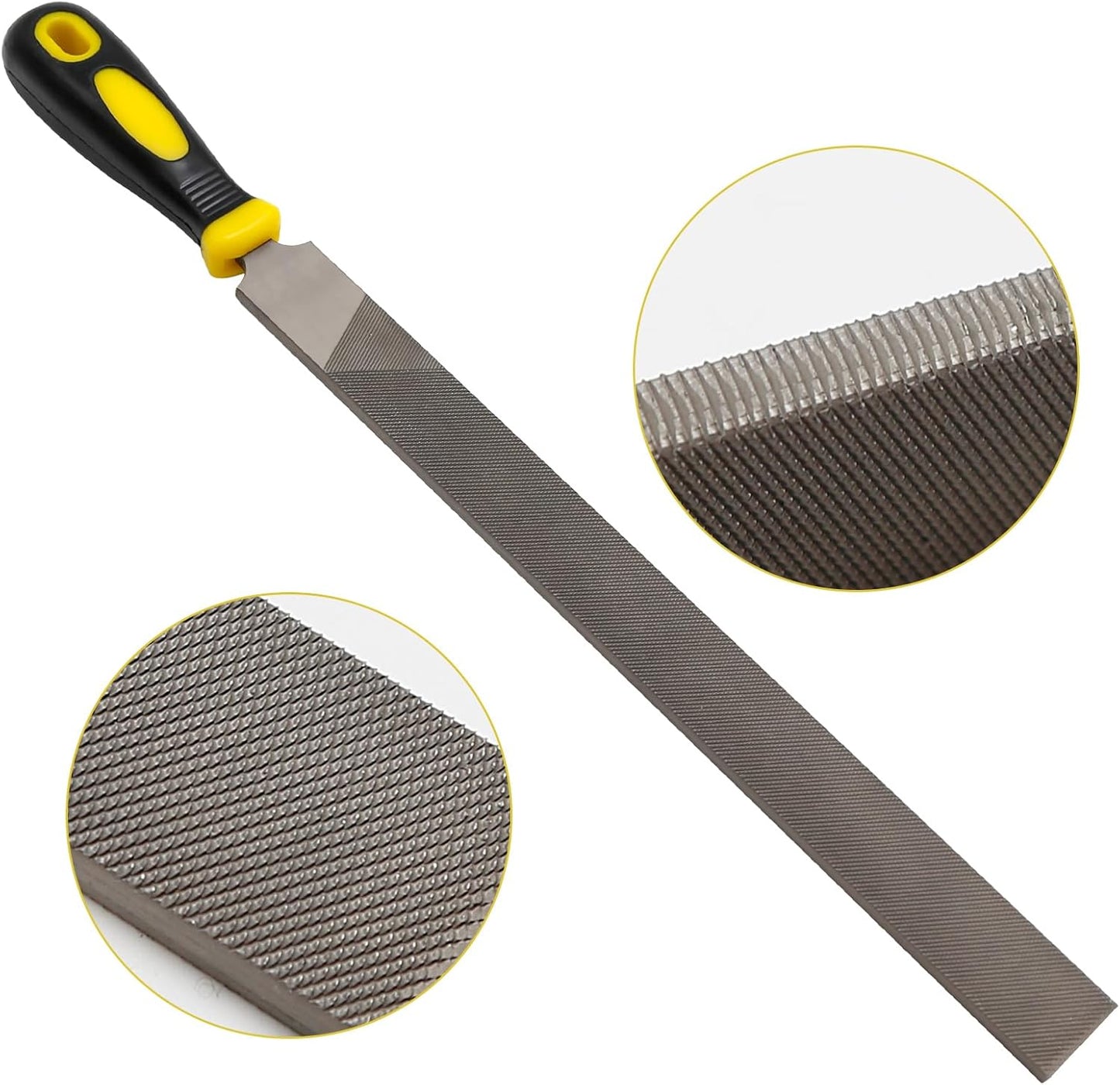 T12 High Carbon Steel 40cm Flat File with Handle, 12-Inch Flat File, Hoof Rasp