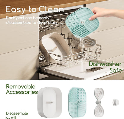 KILIN Slow Feeder Dog Bowls with Lick Mat, Plant-Based Slow Eating Dog Bowl for Dry, Wet, Raw Food, Interactive Food Puzzle for Small, Medium, Large Breed