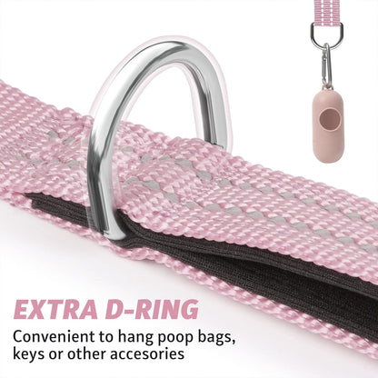 Long Dog Leash XiaZ Training Leashes 10/15/20/30/50/100ft Long Lead for Dogs 30ft Training Leash for Outside Pink 30 Foot Nylon Padded Handle Reflective Hiking Yard