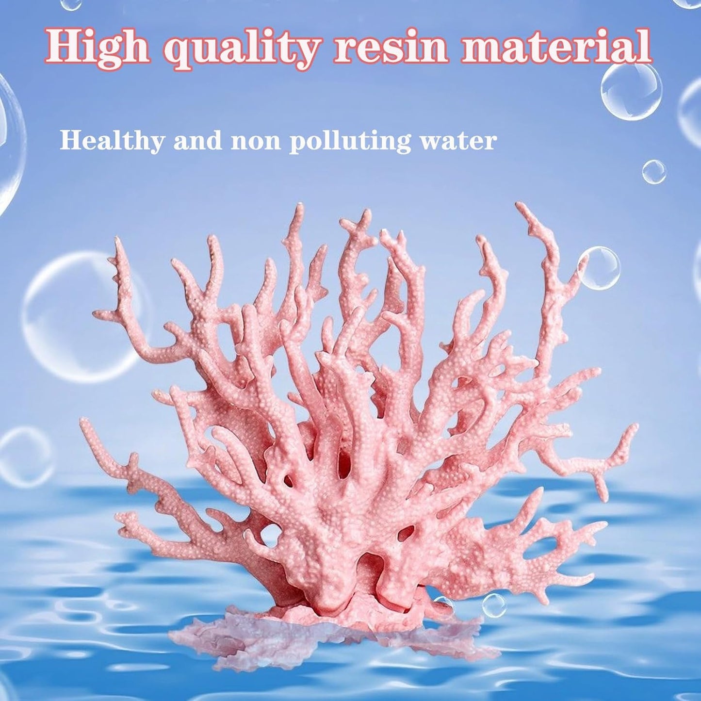 Besimple Artificial Aquarium Coral Ornament Plastic Fish Tank Plants Decoration for Aquarium Landscape (Pink)