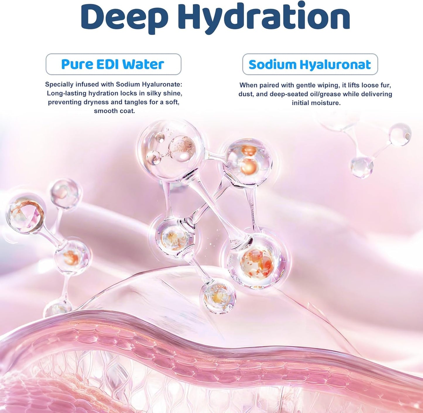 2PCS Concentrated Waterless Shampoo with Pink Grooming Glove, No-Rinse & Lick-Safe Essence for Steam Brushes, Gentle Care for Cats/Kittens/Seniors, Manage Shedding & Freshness