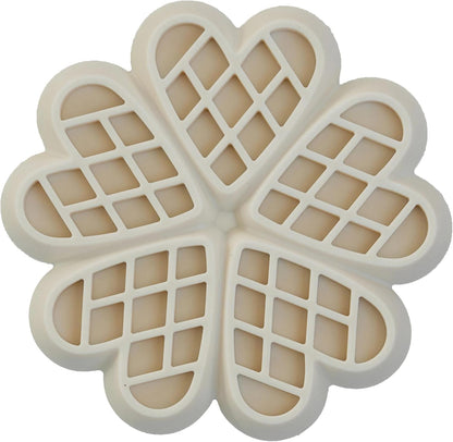 Hide & Seek Slow Feeder - Buttercream - Dog & Pet, Meal & Treat Feeding Accessory, Fits in Most 8" Bowls, Suction Base, Food-Grade Silicone