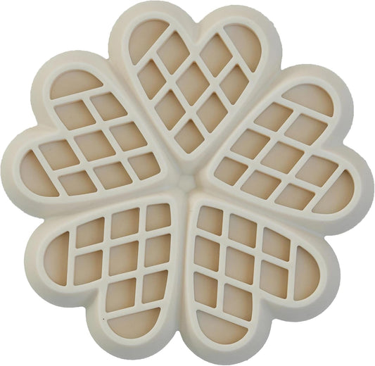 Hide & Seek Slow Feeder - Buttercream - Dog & Pet, Meal & Treat Feeding Accessory, Fits in Most 8" Bowls, Suction Base, Food-Grade Silicone