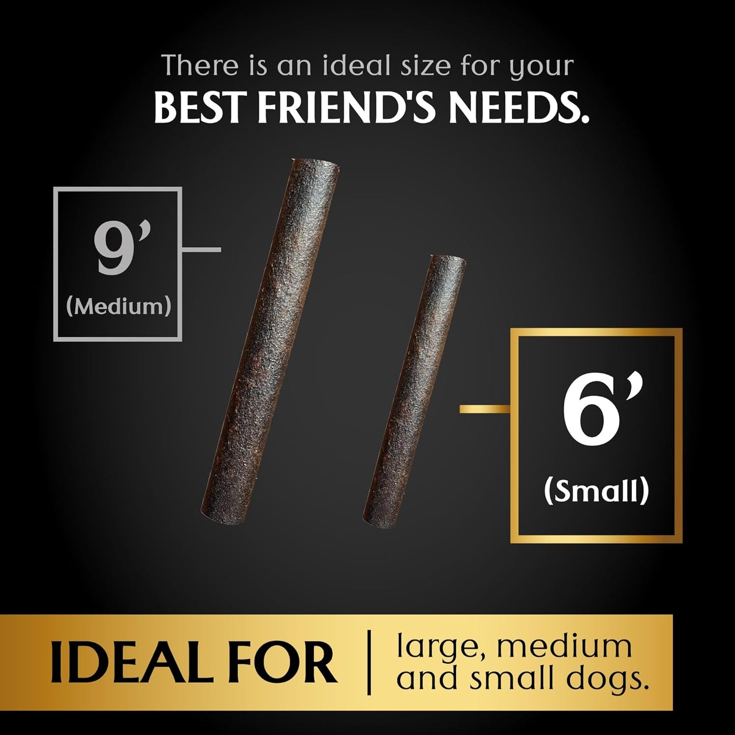 Collagen Sticks for Dogs, – Premium All-Natural, Odor-Free, High-Protein Chews, Supports Skin, Coat & Joint Health – Perfect for Medium & Large Dogs (6 Inch – 4 Pack)