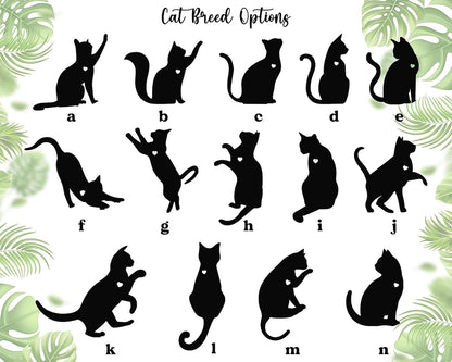 Cat Memorial Suncatcher, Personalized with Name Date Cats Breeds Suncatcher, Pet Loss Memorial Sympathy Gift, Stained Glass Light Catcher, Gifts for Pet Lovers, Christmas Ornament Window Hangings