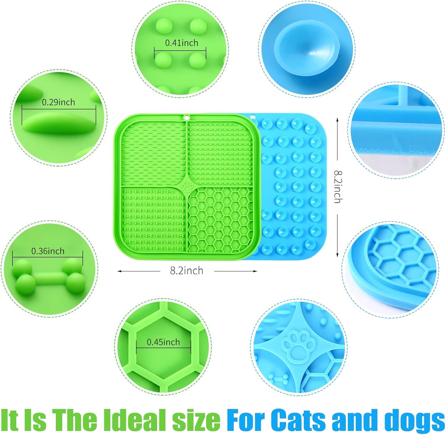 Lick Mat for Dogs, Premium Lick Pad with Suction Cups for Dog Anxiety Relief, Slow Feeder Dog Bowls, Bathing, Grooming and Training.