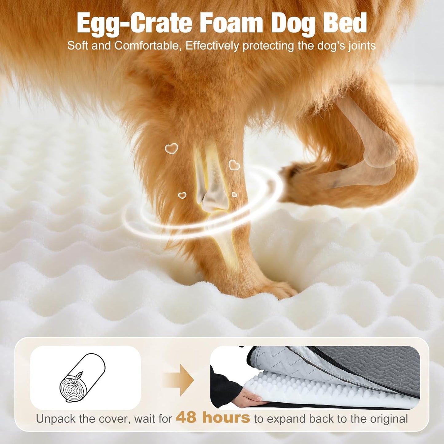 Lekereise Car Dog Bed Back Seat, Travel-Friendly Dog Car Bed Mat with Egg-Crate Foam Cushion, Non-Slip Washable Pet Bed, Fits Cars SUVs Trucks (Grey, 55.1 x 26.8 inch)