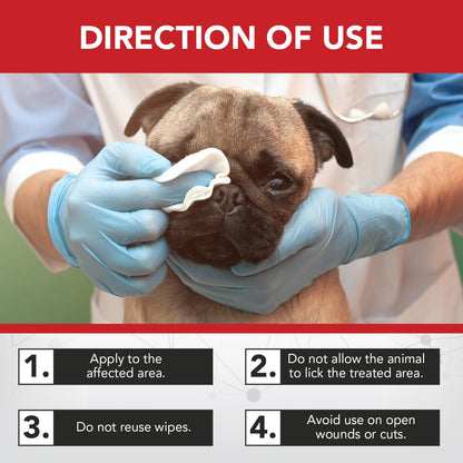 NOVEHA 1 Pet Wipes (150 ct) + Dog Wound Therapy Spray 8 oz | Skin & Hygiene Care Kit for Dogs & Cats