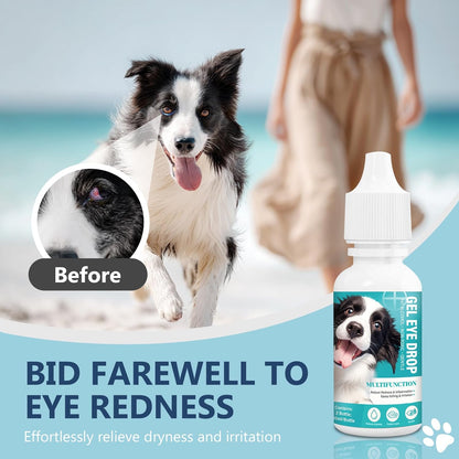 Cataract Drops for Dogs,Pet Gel Eye Drops for Dogs,Long Lasting Hydration, for Dry Eyes, Allergy Symptoms (2x10mL)