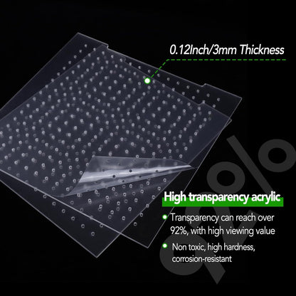 Adjustable Acrylic Aquarium Divider Set - Universal Fish Tank Separator for Multi-Purpose Fish Isolation (2 Sizes Optional (11.02''x11.02'')