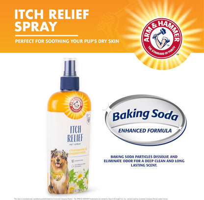Arm & Hammer for Pets Itch Relief Spray for Dogs - Dog Itch Relief with Baking Soda Chamomile & Peppermint Scent - Professional Dog Skin Care - Anti Itch Spray for Dogs, Itchy Dog Skin Relief 8oz