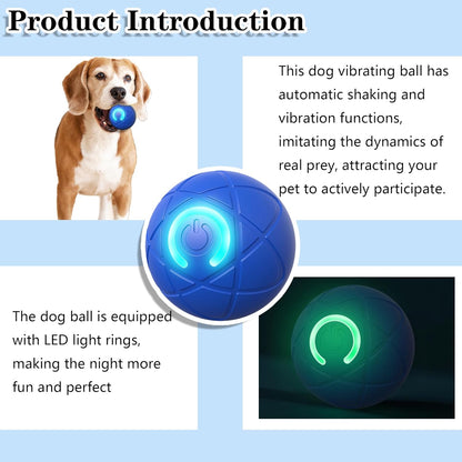 Interactive Dog Toys Dog Balls Activated Automatic Rolling Ball for Puppy Small Medium Dogs Smart Jumping Automatic Moving Bouncing and Rotating Ball Vibrating Keep Them Busy