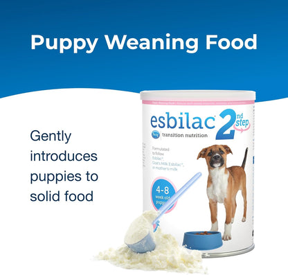 PetAg Esbilac Puppy Milk Replacer Powder (12 oz) Pack of 2 + PetAg Esbilac 2nd Step Puppy Weaning Food (14 oz)