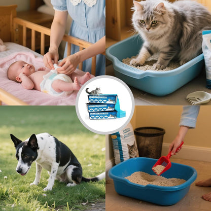 Cat Litter Refill Bags Compatible with Litter Genie Easy Roll Pail,Lasting Refills,Leak-Proof & Easy-Tear,Ultimate Odor Control Cat Litter Bags,3 Pack (75 Bags Total)