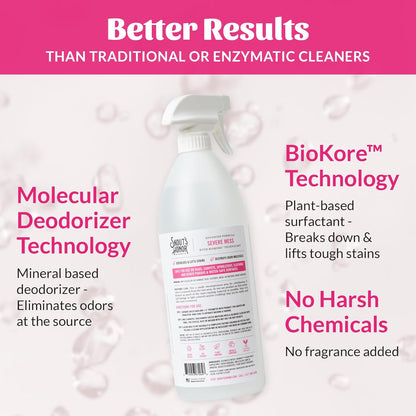 Skout's Honor Cat Severe Mess Stain & Odor Remover - Advanced Formula for Tackling the Worst Cat Messes, Eco-Friendly Formula for Carpets and Home, 35 oz