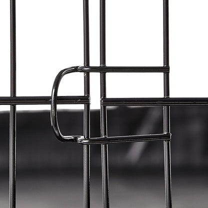 Amazon Basics Leakproof Canvas Bottom Guinea Pig Pet Cage with Divider Set, Black, 47.6"L x 24.2"W x 14.0"H