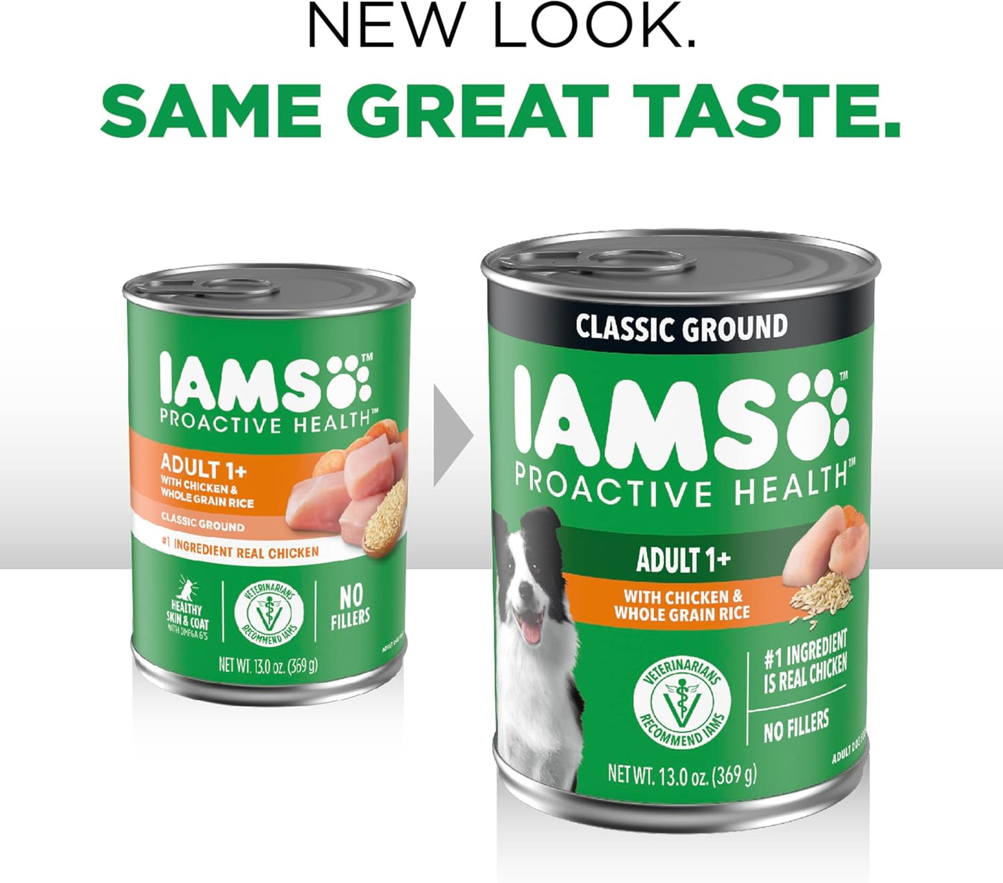 IAMS Proactive Health Adult Wet Dog Food Classic Ground with Chicken and Rice, 13 oz. Cans (6 Count, Pack of 1)