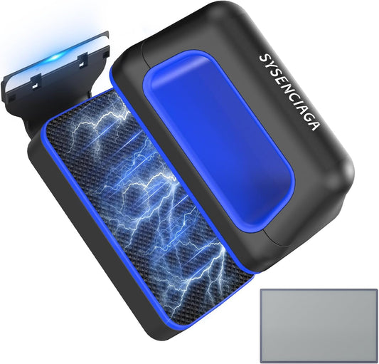 Aquarium Magnet Glass Cleaner, Double-Sided Detachable & Floating Algae Scraper for 0.2-0.6 Inch Fish Tank Glass Cleaning, No Scratches (M)