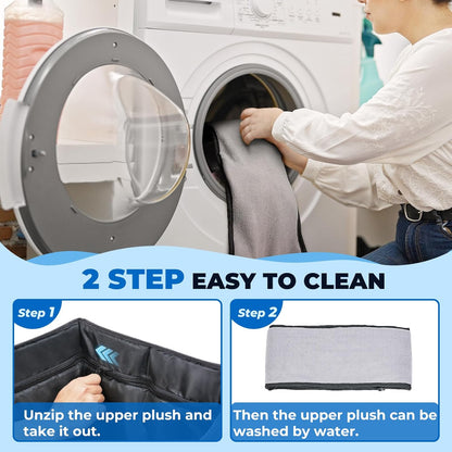 BurgeonNest Dog Car Seat for Small Dogs, Cozy Dog Booster Car Seat with Unique Safety Buckles,Puppy Carseat Covered with Double-Thick Plush, with Clip-on Leash Suitable for Small Pets Up to 20lbs