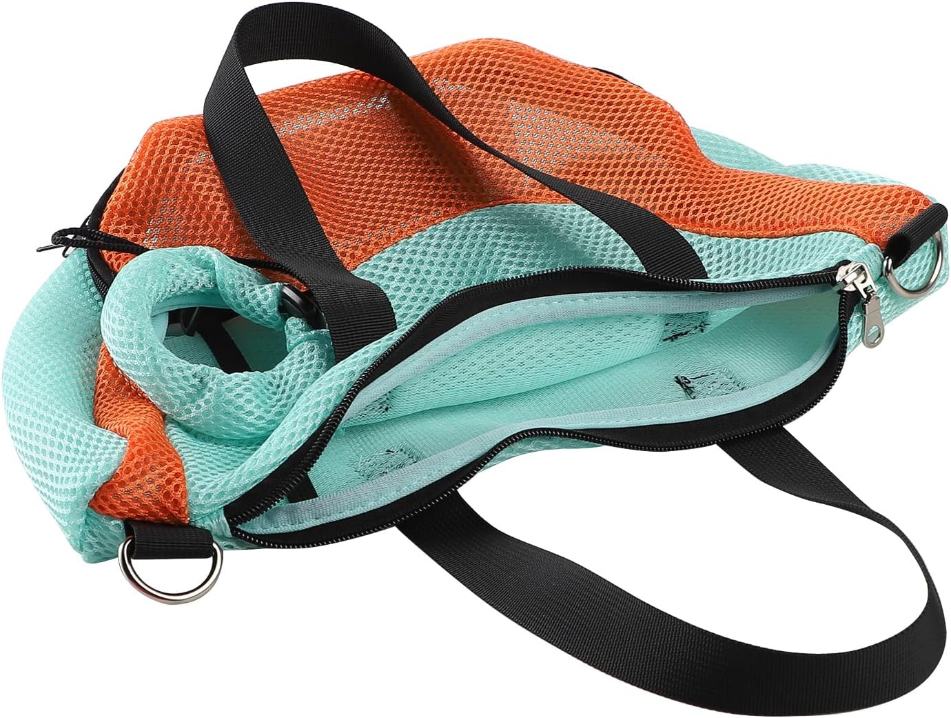 Adjustable Cat Bathing Bag Anti-Bite & Anti-Scratch Bath Washing Mesh Grooming Bag Shoulder Pet Carrier Hands-Free Bag for Small Cats