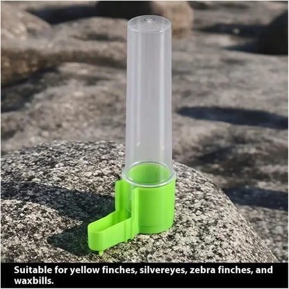 Bird Feeder, Automatic Transparent Bird Water Dispenser and Feeder Bottle Anti-Spatter Easy Clean Simple Design Pet Supplies,for Garden(Green)