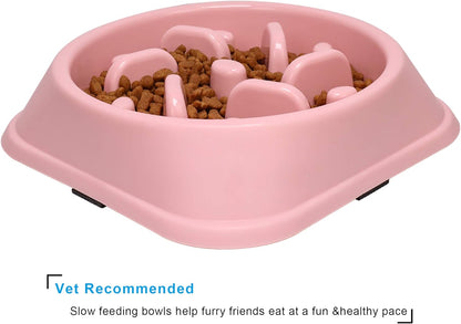 UPSKY Slow Feeder Small Dog Bowl - Anti-Slip Puzzle Bowl Feeder, Interactive Bloat Stop, Anti-Choking