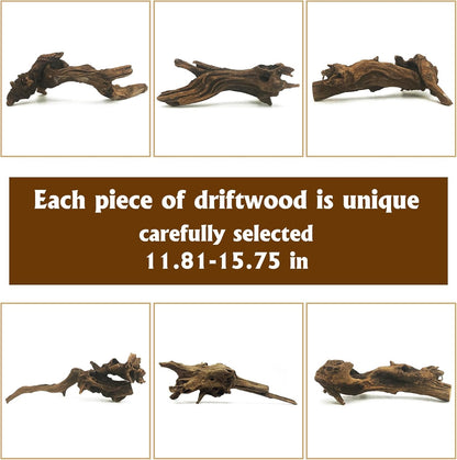 Hamiledyi Reptile Plants Bendable Jungle Climbing Vine Terrarium Branch and Large Driftwood for Reptile Tank 11-16" Natural Bearded Dragon Wood for Ball Python Gecko Lizard Chameleon Iguana