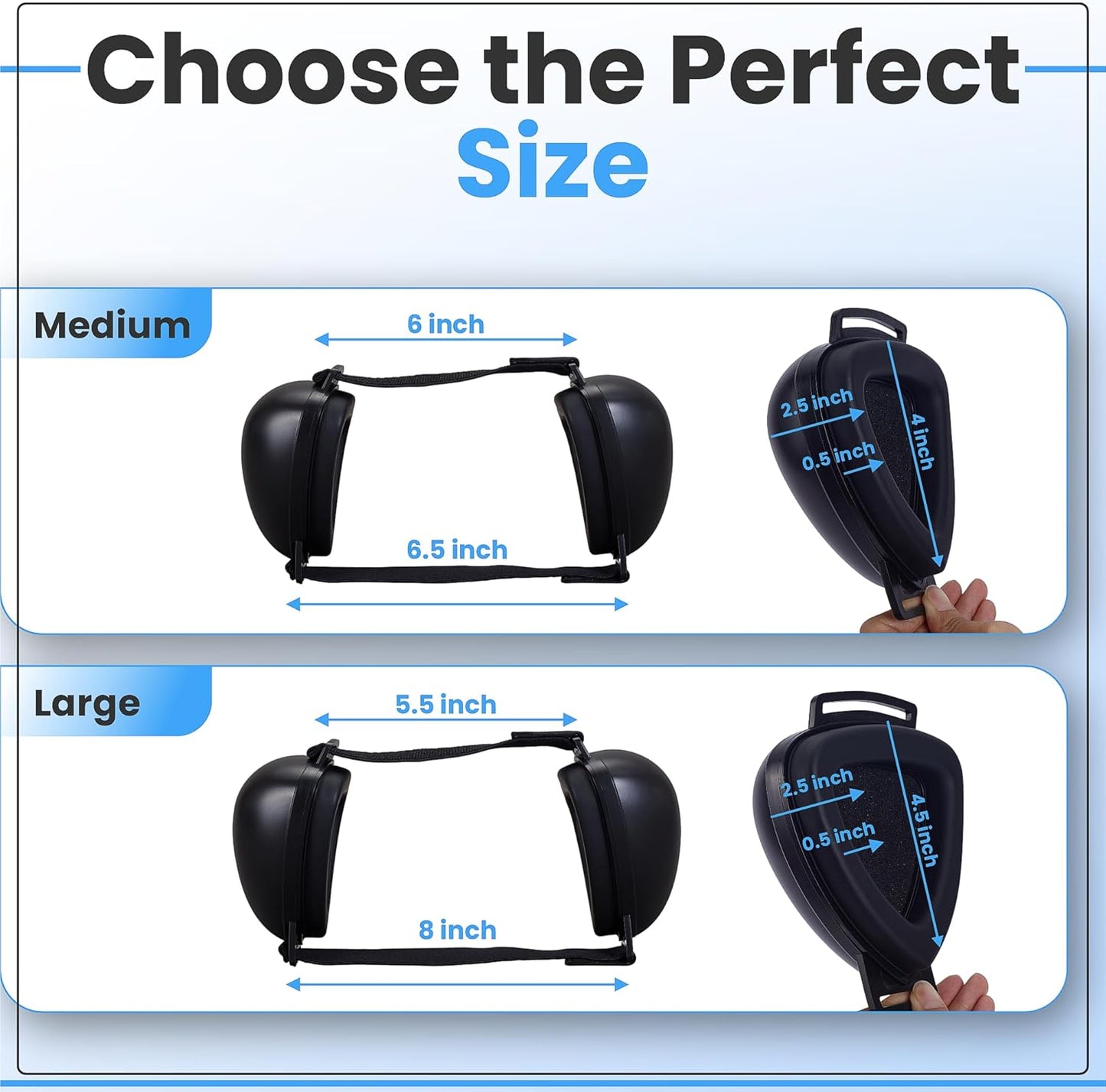 Dog Ear Muffs Noise Protection for Medium & Large Dogs – 29 dB Hearing Protection from Fireworks, Thunder & Noise