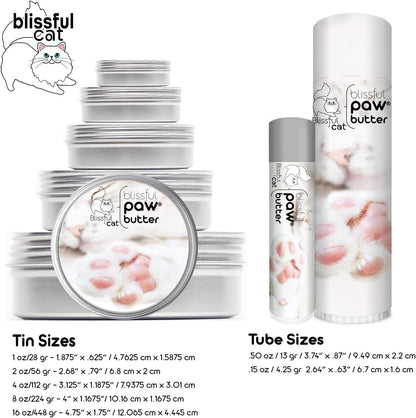 The Blissful Cat Paw Butter, Moisturizer for Dry Paw Pads, Softens and Protects Rough Feet, Versatile, Lick-Safe Balm, 0.15 oz.