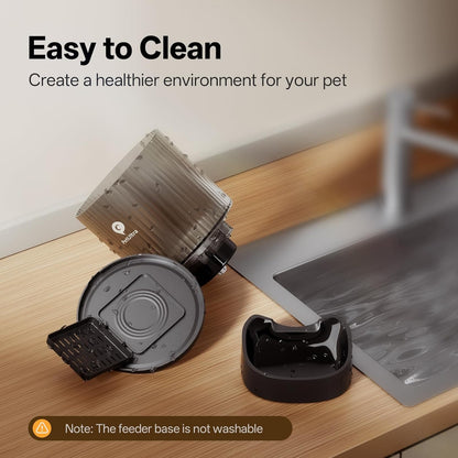 Automatic Cat Feeder with Camera: 5G WiFi Auto Pet Feeder Precise Timed Feeding with HD Video & 2-Way Audio, Food Dispenser with Desiccant Bag to Keep Kibble Fresh, Easy Setup for Indoor Cats